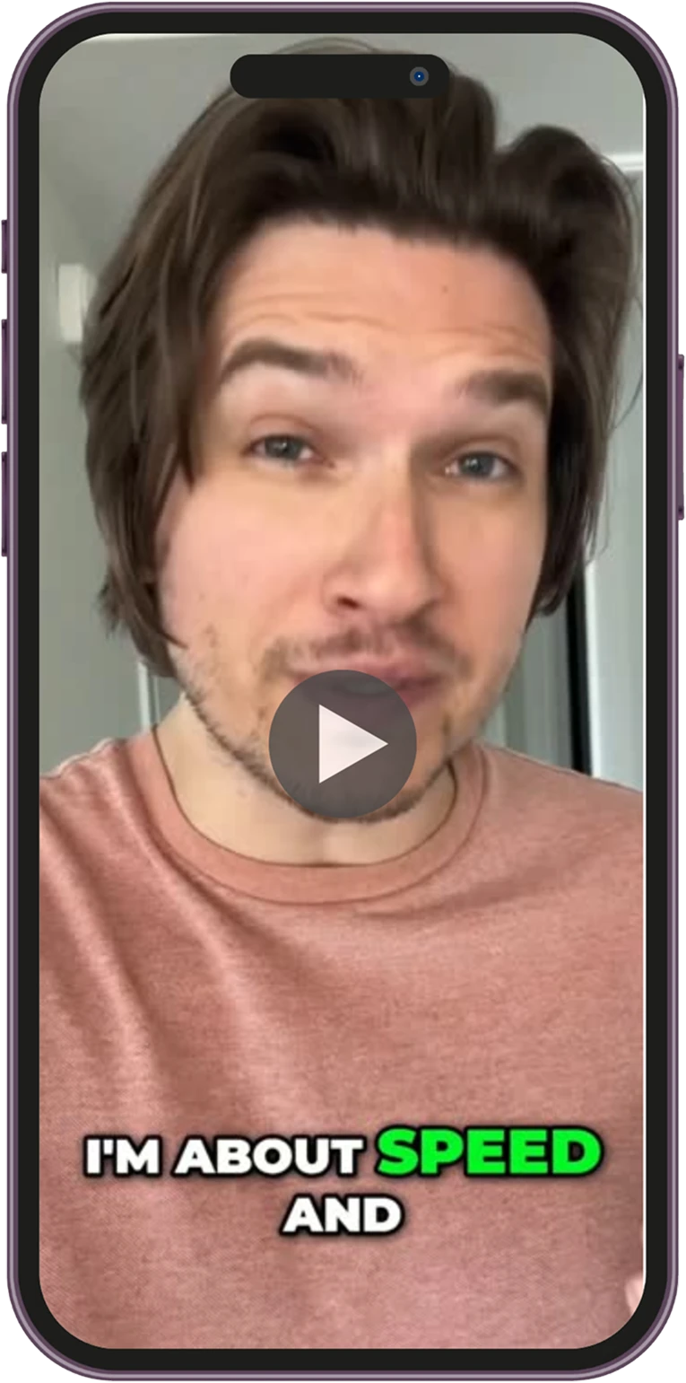 Man in a pink shirt emphasizes the importance of speed in real estate deals