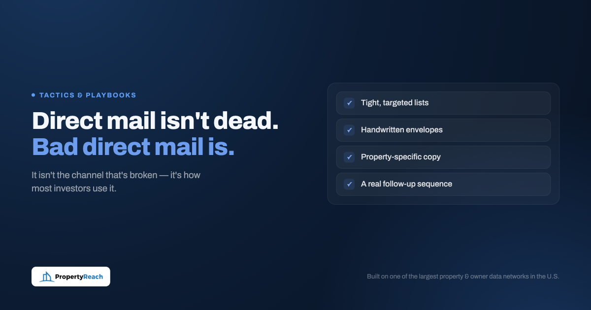 Direct Mail for Real Estate Investors: What Works and What Doesn’t